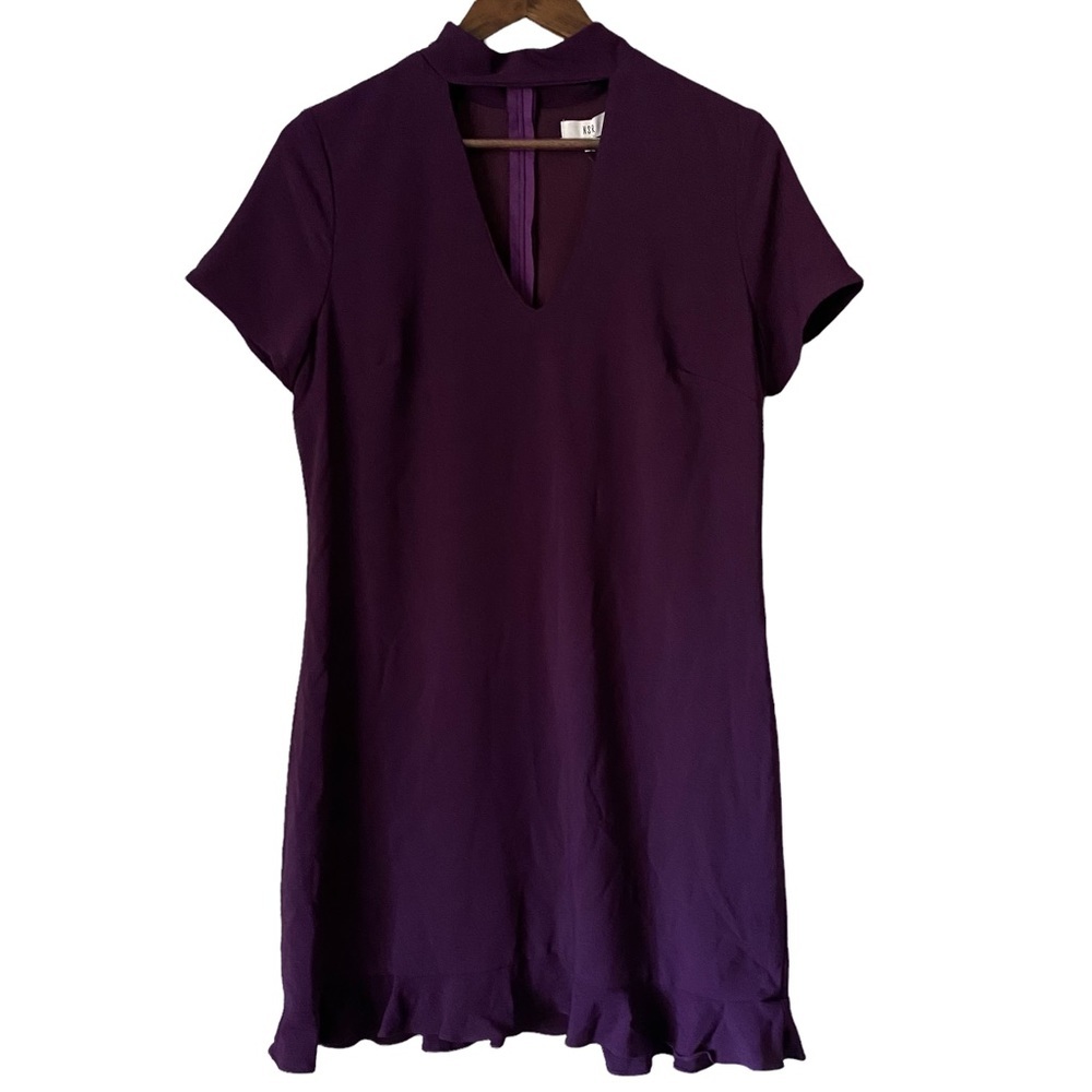 NSR Cutout Ruffle Hem Dress